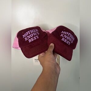 NWT Mother Tongue Mother Knows Best Corduroy Trucker Hat SOLD OUT